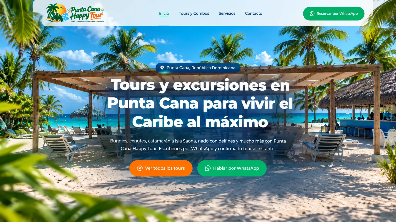 Proyecto Punta Cana Happy Tour (Turismo) desarrollado por Naxor Web